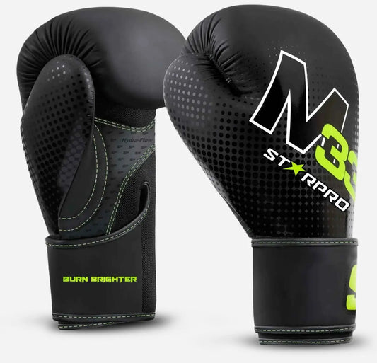 M33 sparring gloves
Matt Black/Neon Green