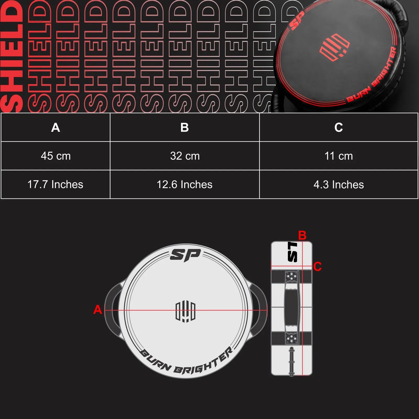 Fight Essentials Punch Shield Black