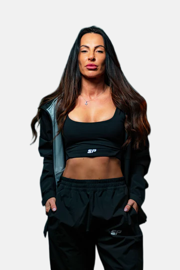 Women Supportive Sports Top Black