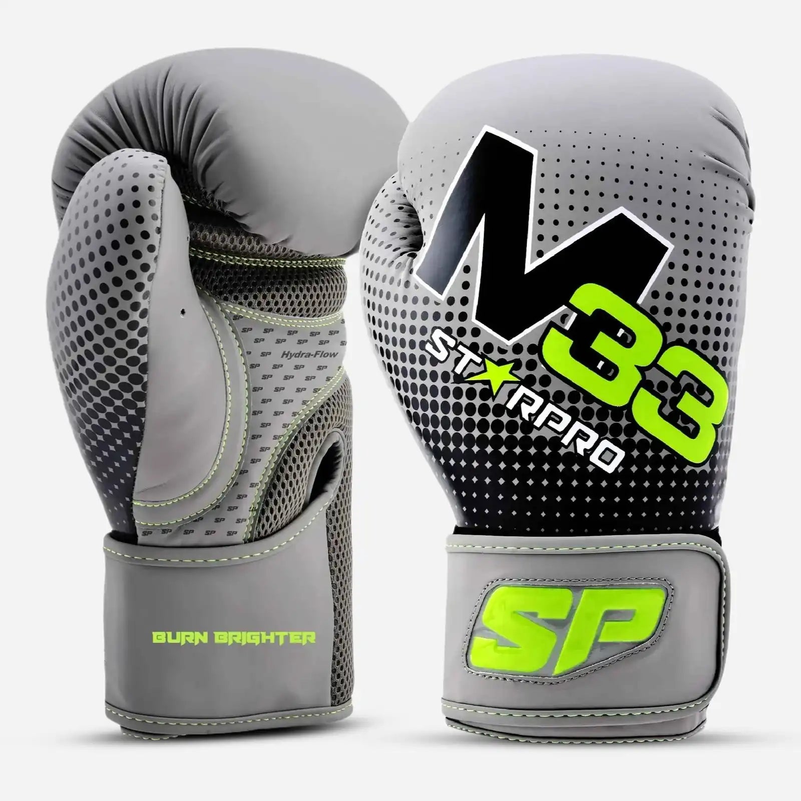 M33 sparring gloves 
Matt Grey/Neon Green
