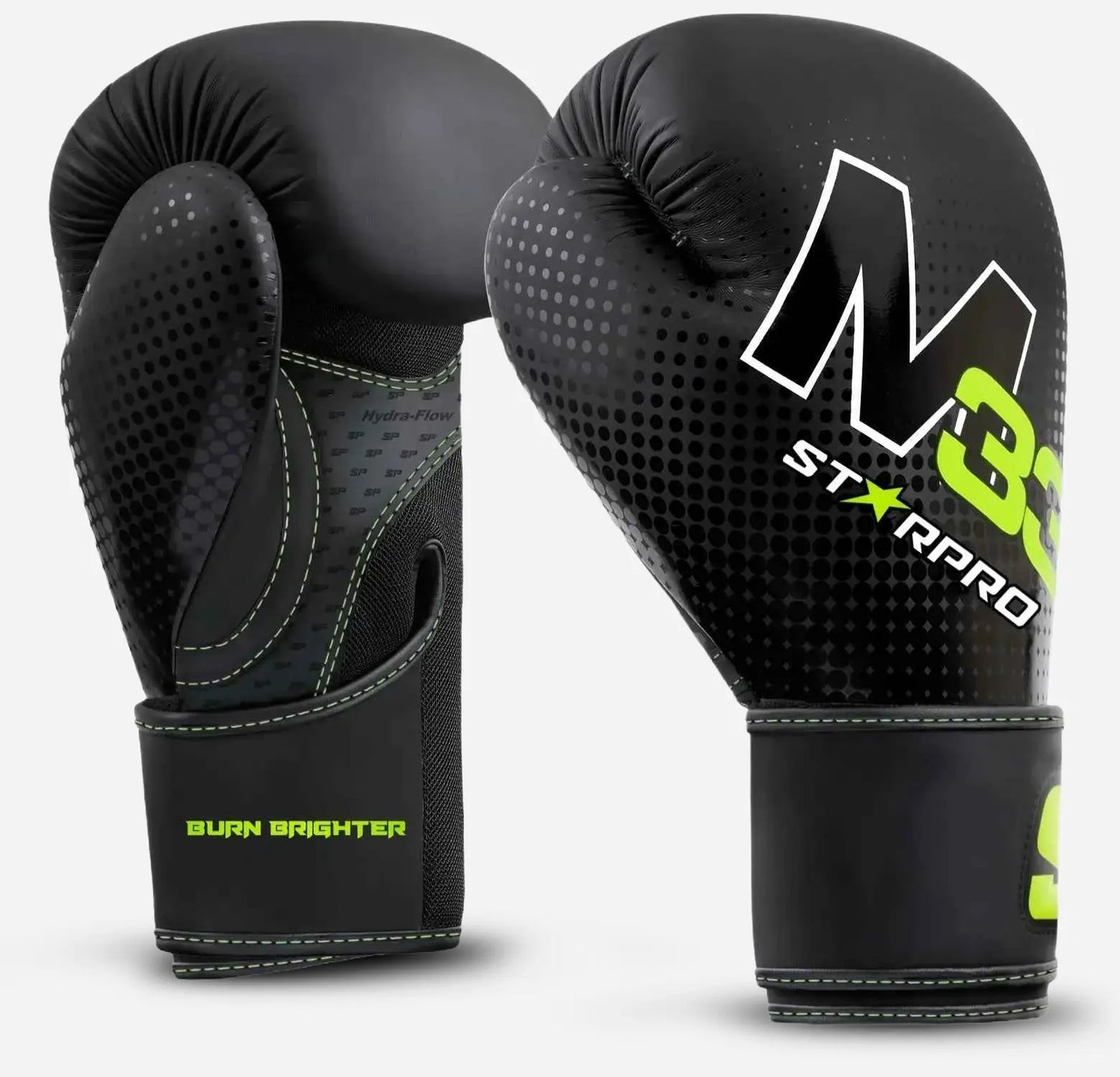 M33 sparring gloves 
Matt Black/Neon Green