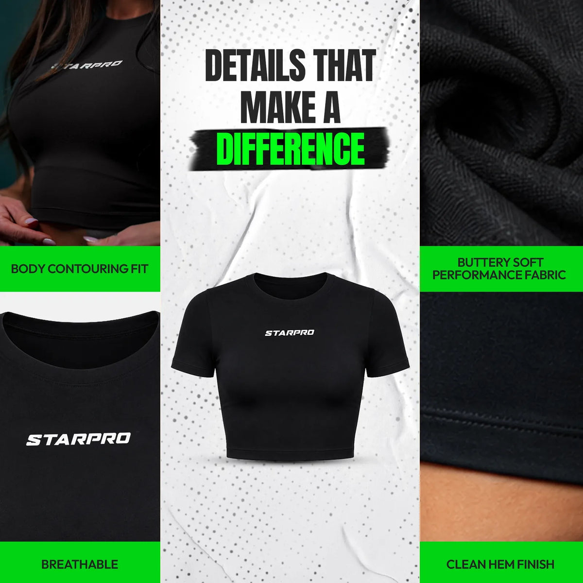 Crop Top Shirt (Women) Black