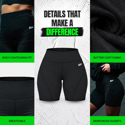Women Compression Shorts Black