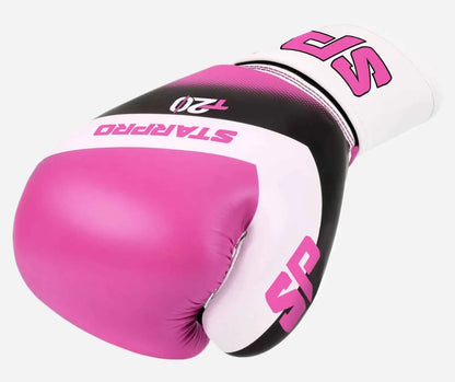 T20 Kids Training Gloves Shock Pink