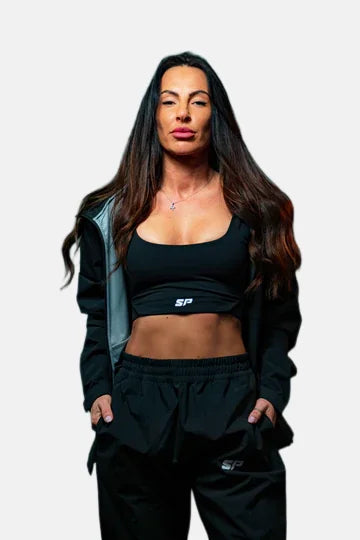 Women Supportive Sports Top Black