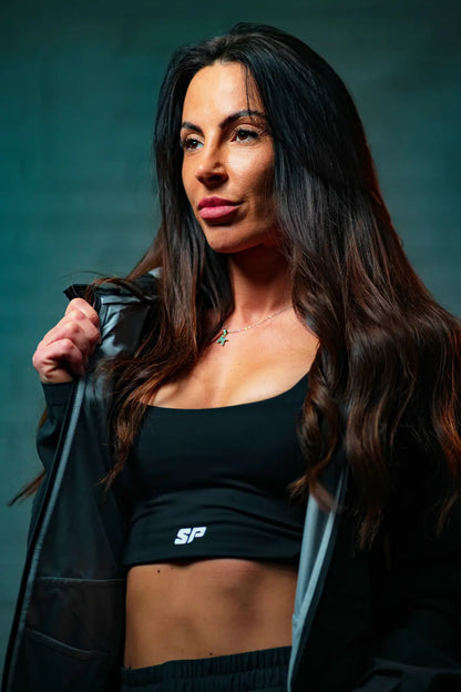 Women Supportive Sports Top Black