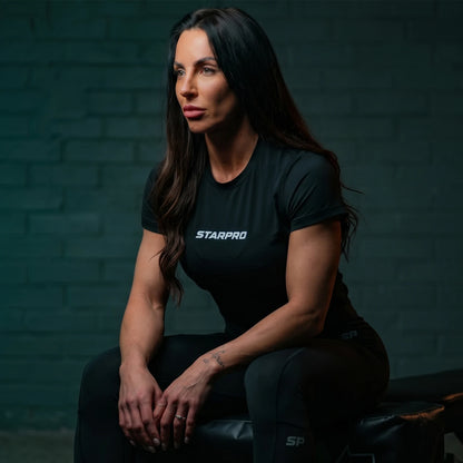 Women Training T Shirt Black