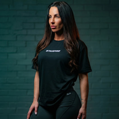 Women Training T Shirt Black