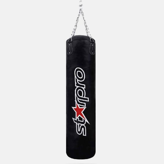 Leder Sandsack mit Kette (Gefüllt) - Für Heimtraining Boxen MMA Kickboxen und Martial Arts